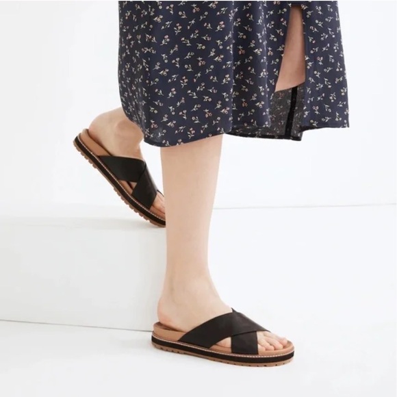 Madewell Dayna Lugsole Slide Sandal in Leather black - Picture 3 of 10